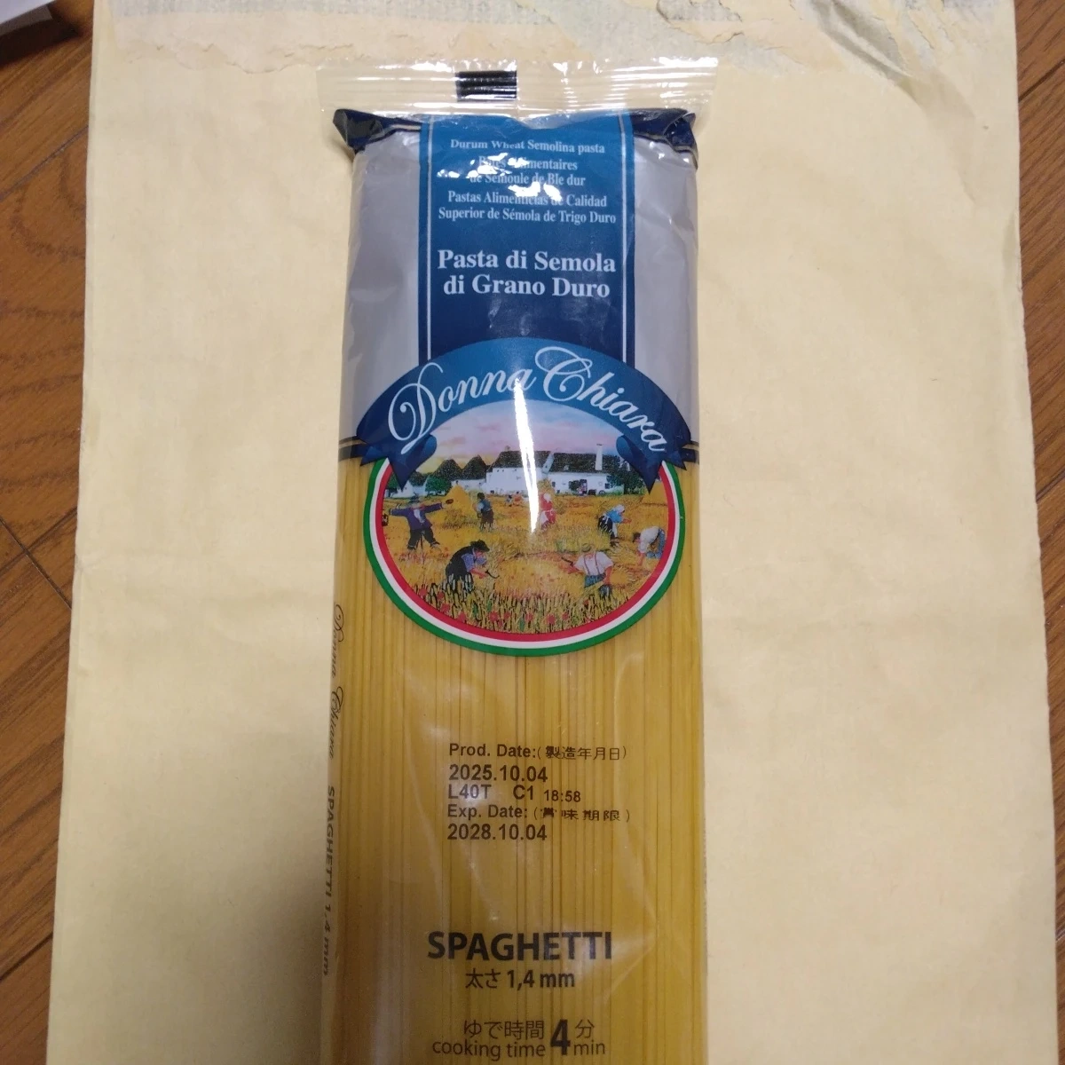 ドンナキアラ スパゲッティ 1.4mm 500g
