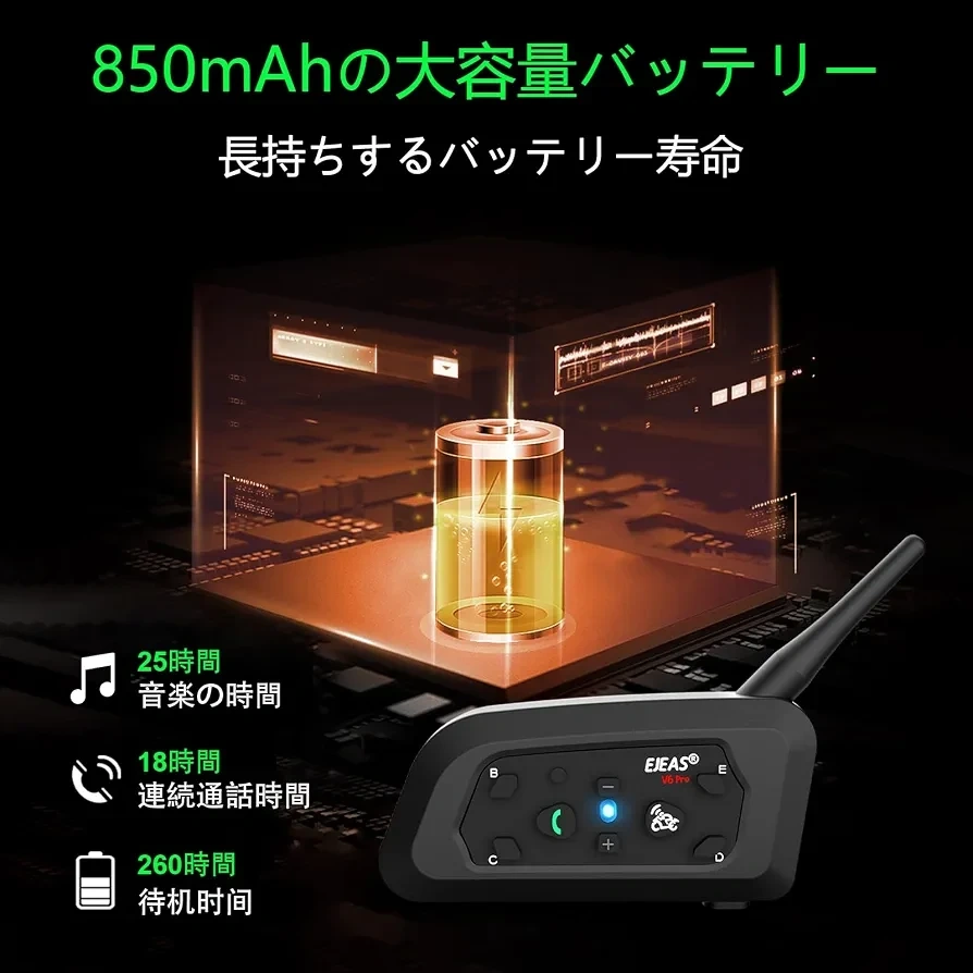 未使用新品 EJEAS V6 Pro+ バイクインカム 防水 の写真3枚目