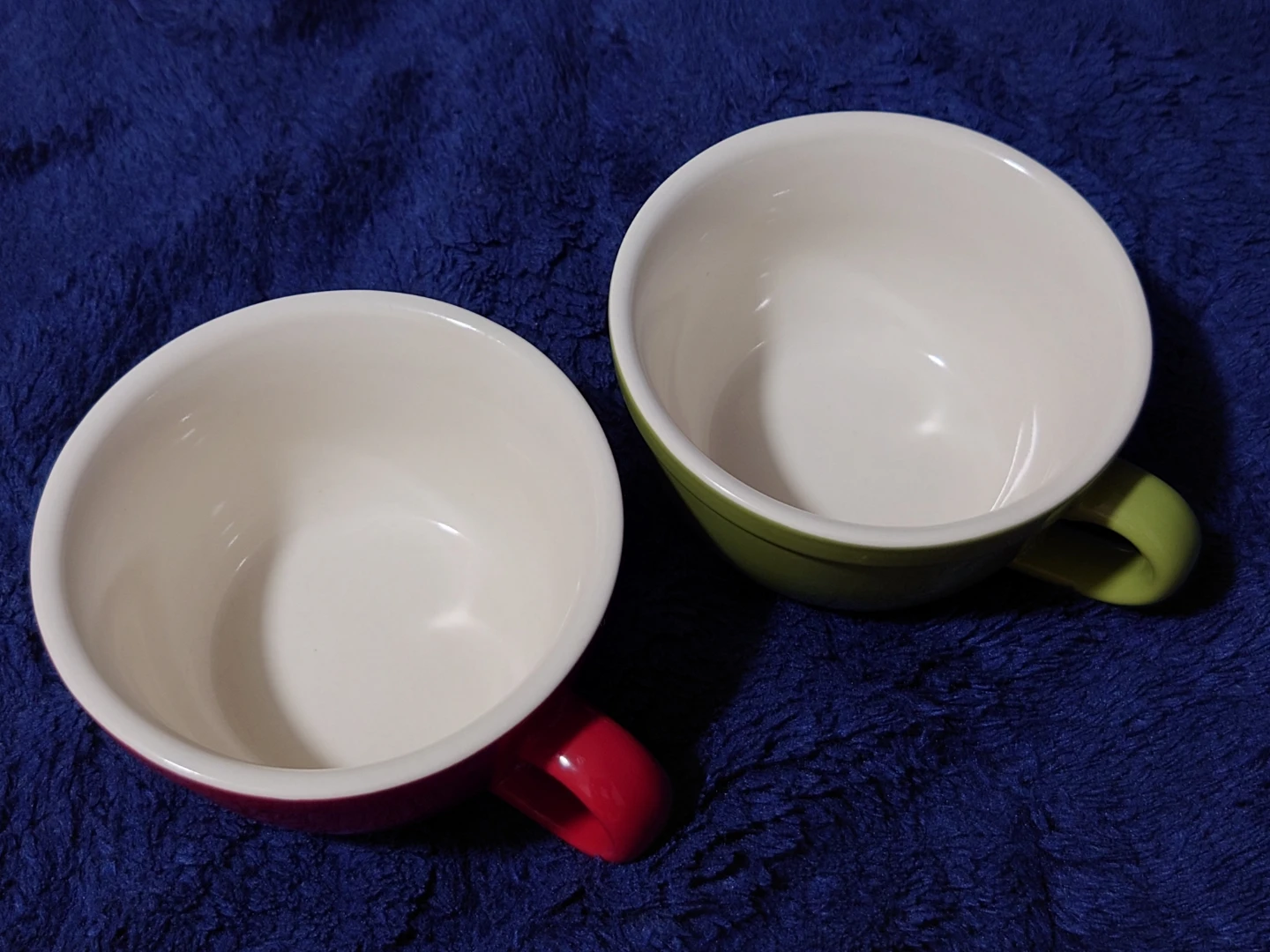 スープマグカップ 2個セット 赤 緑
