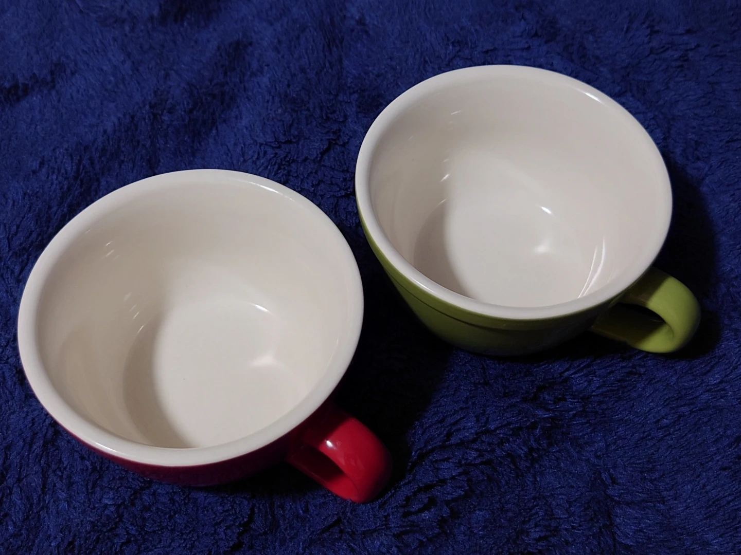 スープマグカップ 2個セット 赤 緑