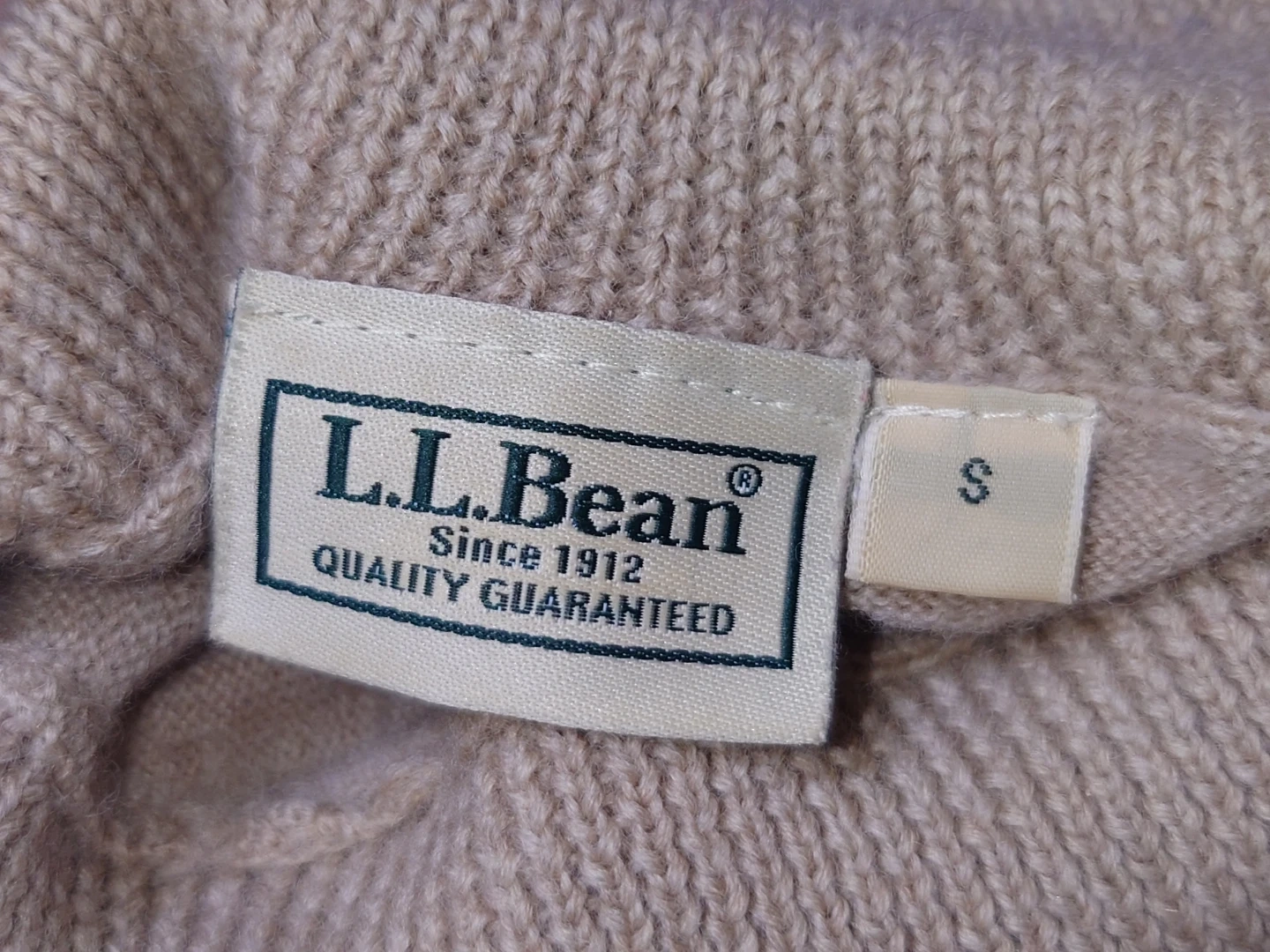 L.L.Bean エルエルビーン タートルネックニット ベージュ Sの写真3枚目