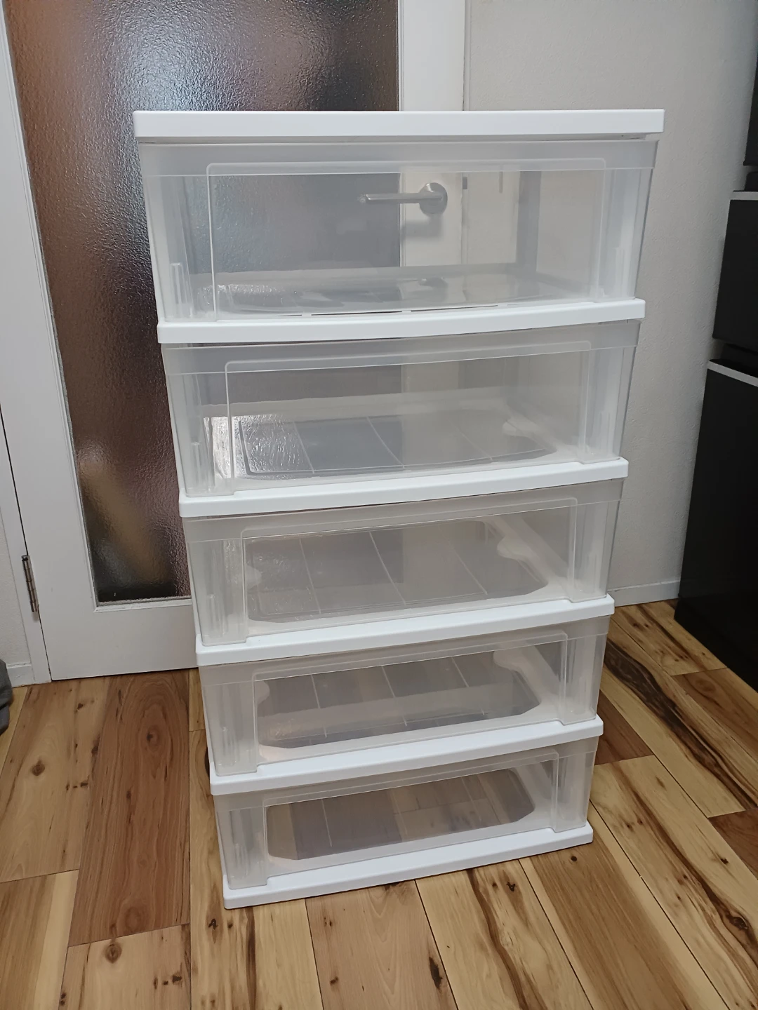 【段階分解可】プラスチックチェスト 5段収納 ホワイト