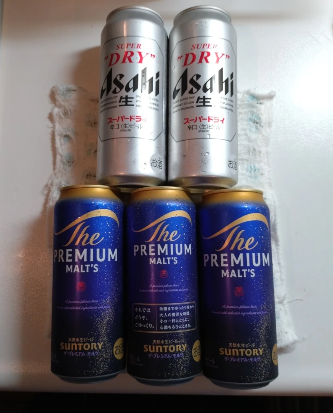 断捨離君。様専用【冷えてます】ビール500ml×5  スーパードライ、 ザ・プレミアム・モルツ