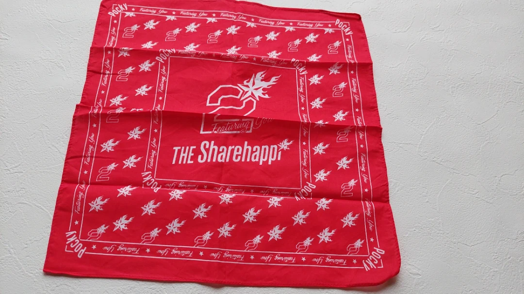 ポッキー THE Sharehappi バンダナ 赤