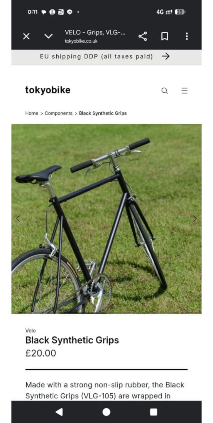 トーキョーバイク Tokyobike 純正グリップ VLG105 ブラックの写真6枚目