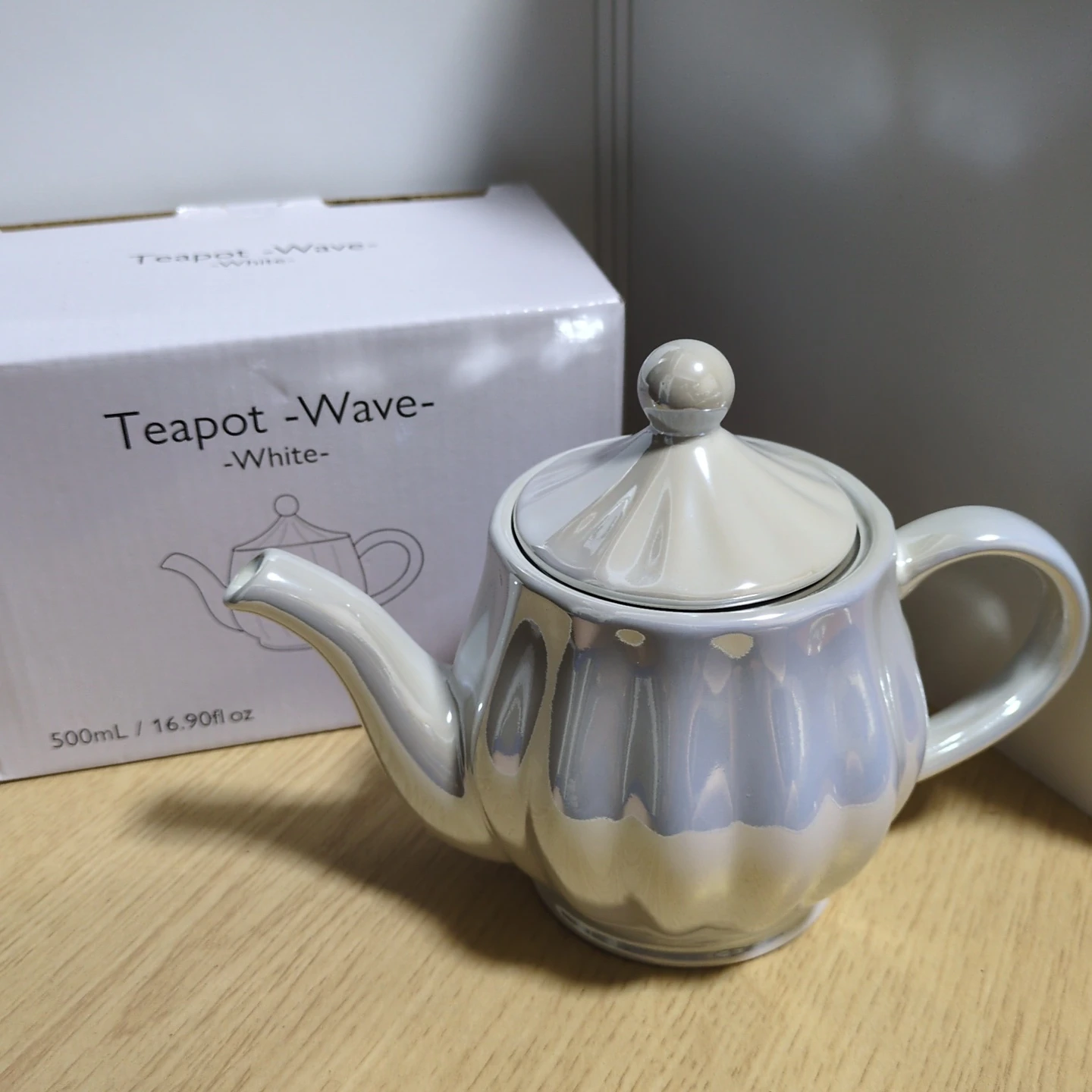 ティーポット ウェーブ 500ml ホワイト