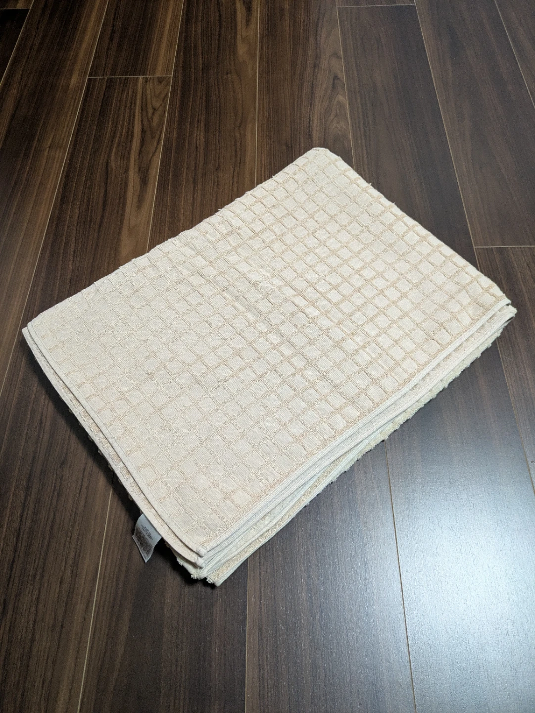 無印良品　MUJI　タオルケット　ワッフル　生成り　毛布　ブランケット