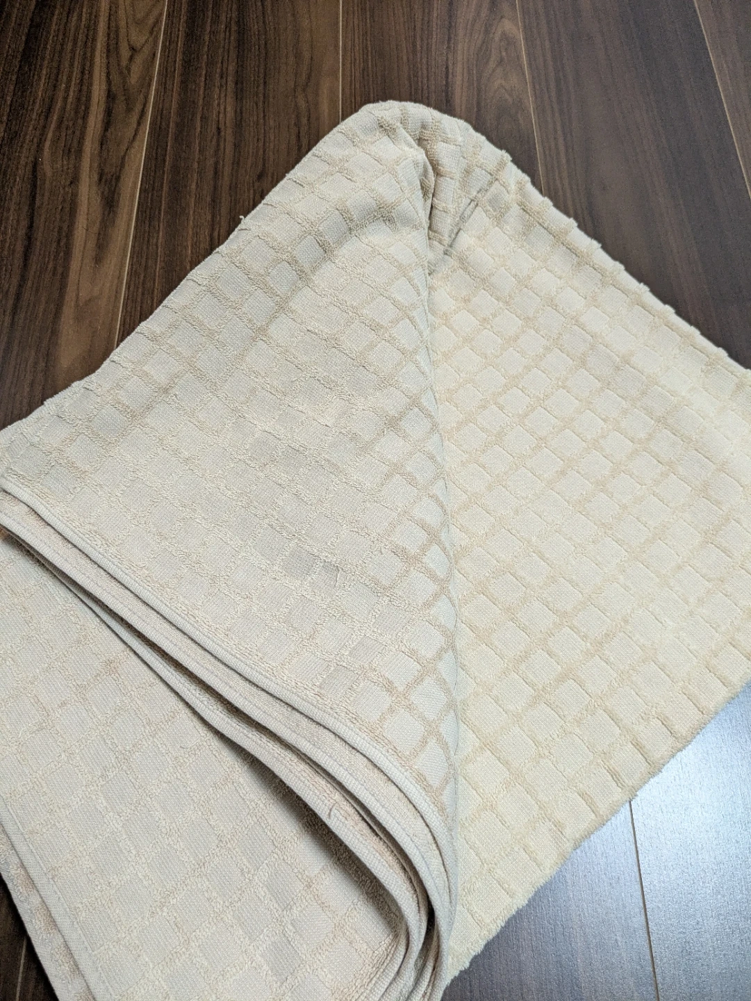 無印良品 MUJI タオルケット ワッフル 生成り 毛布 ブランケットの写真3枚目