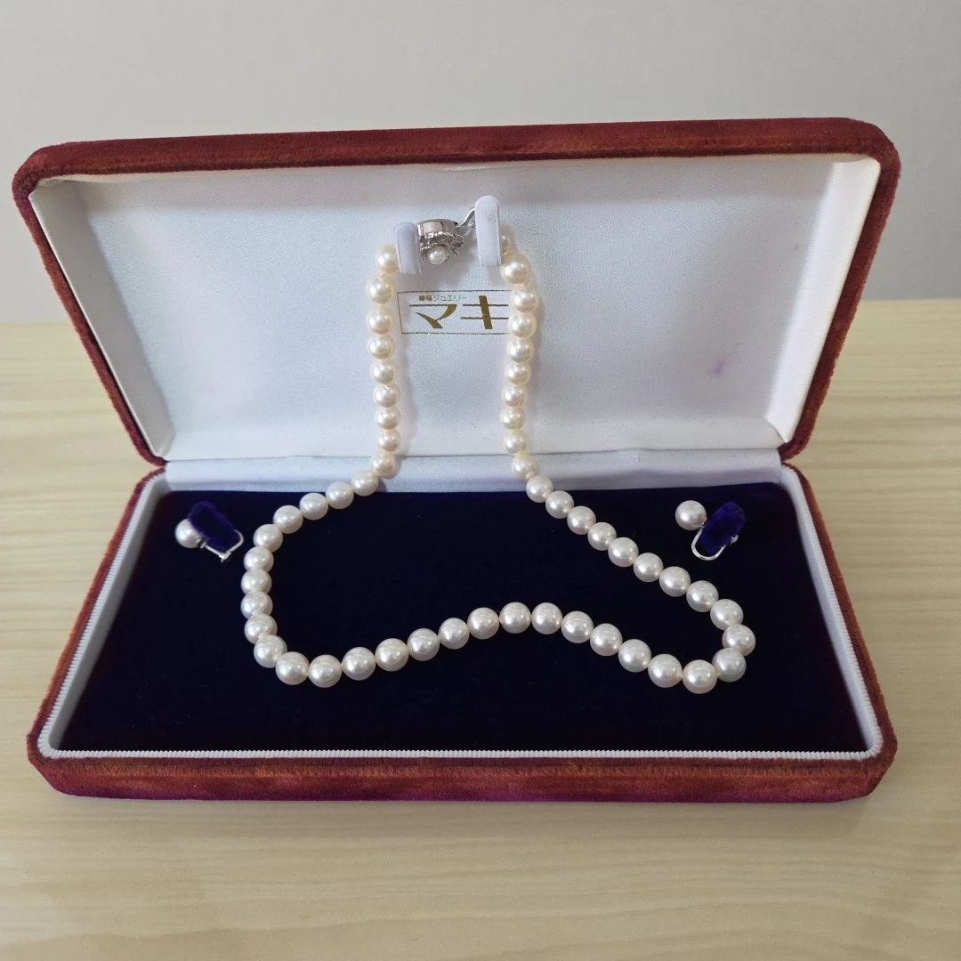 【美品・良品】パールネックレス イヤリング セット シルバー