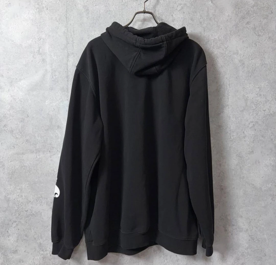 Carhartt パーカー ブラック 袖ロゴ XLの写真7枚目