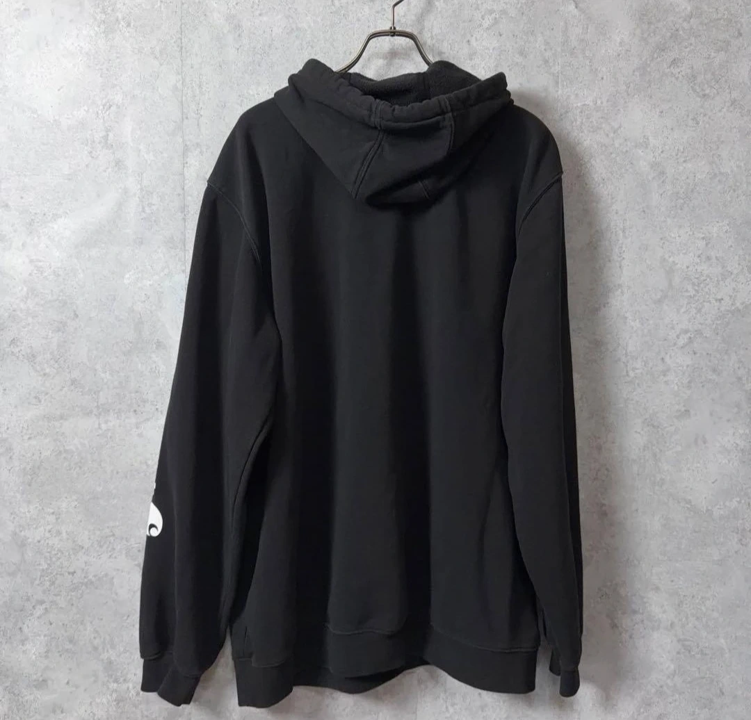 Carhartt パーカー ブラック 袖ロゴ XLの写真7枚目