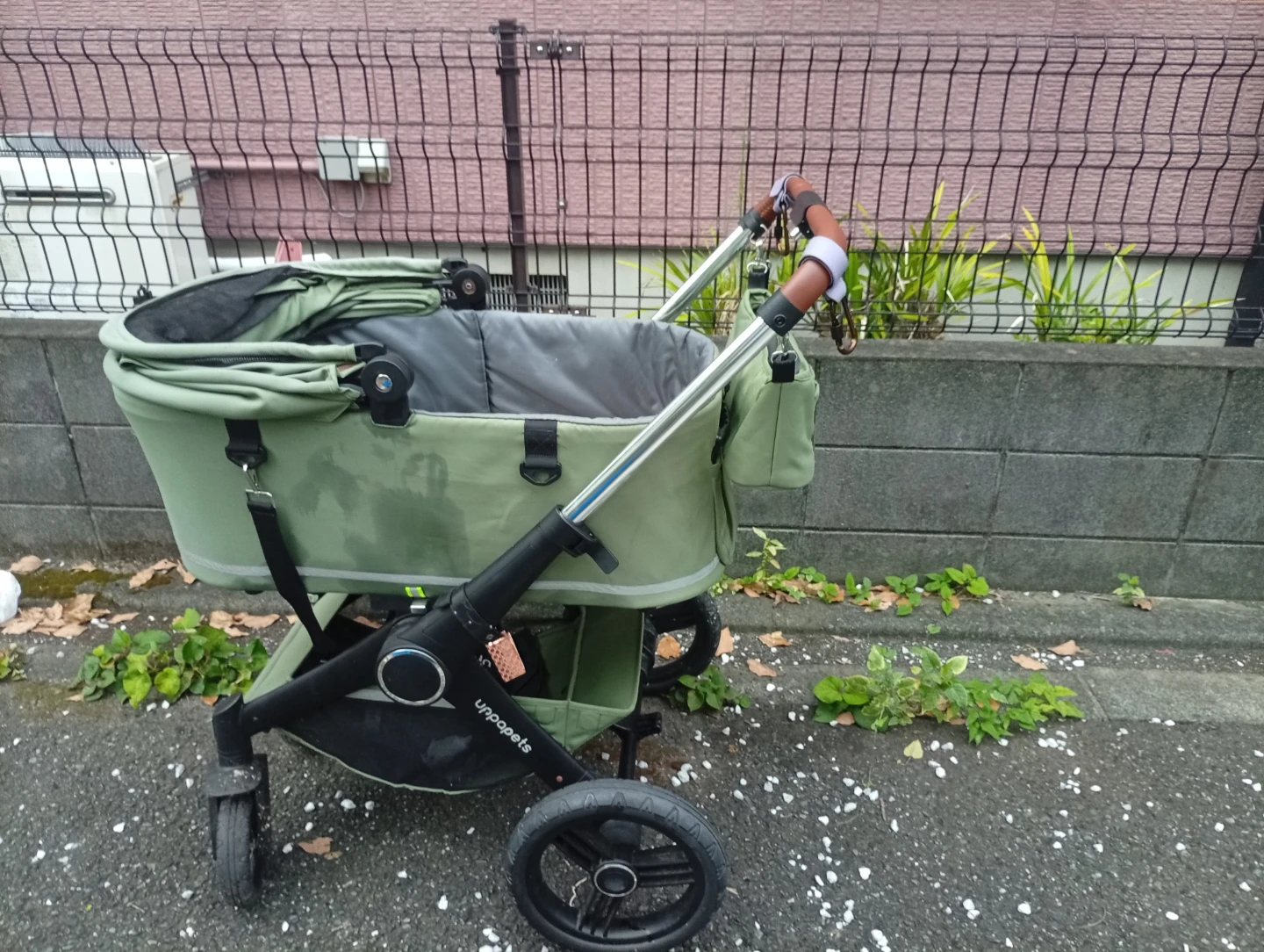 大型分離型ペット用バギー グリーン