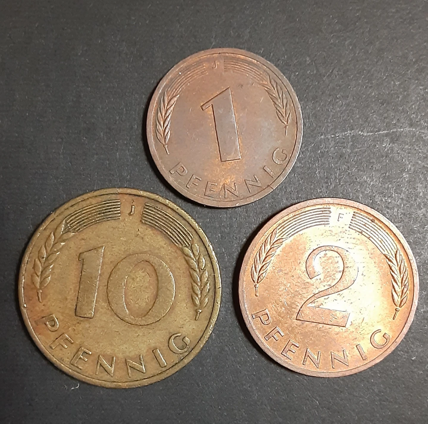 旧貨 ドイツ ペニヒ硬貨3枚組