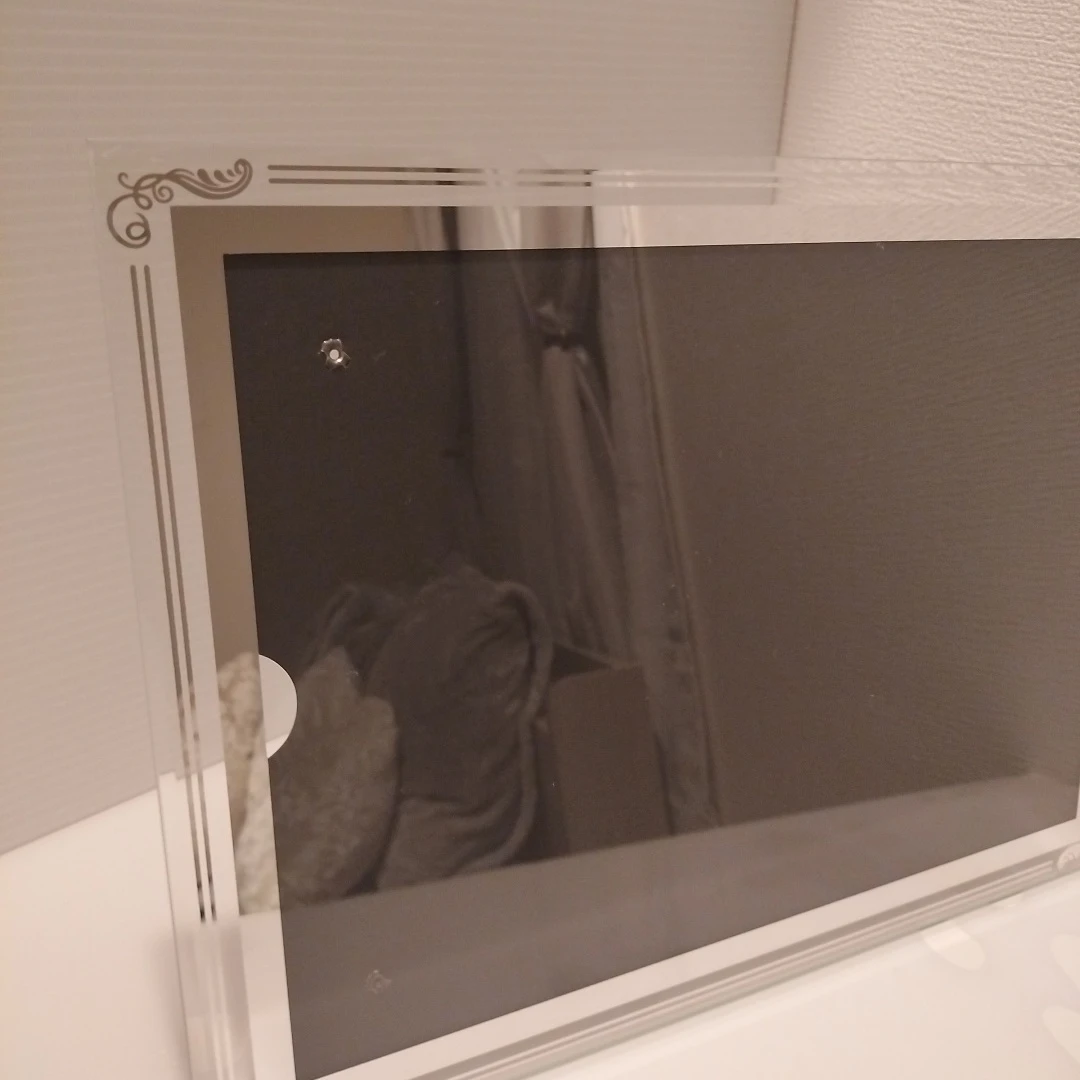 高級感のある、クリアガラス製フォトフレームの写真4枚目