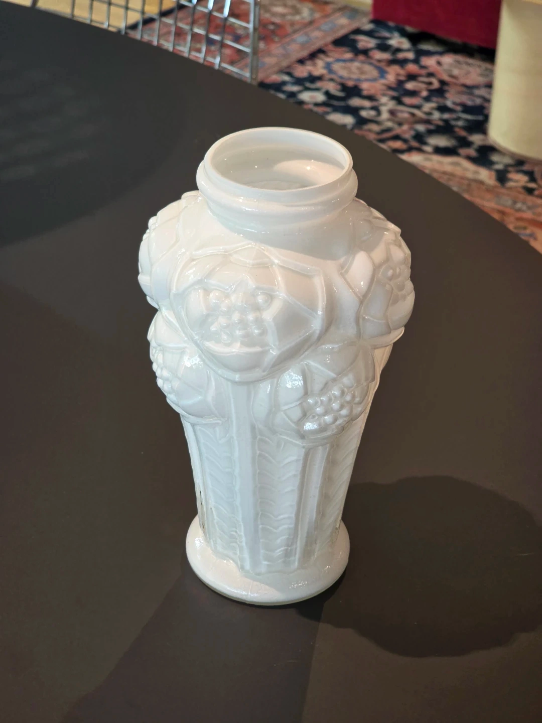Murano Antique Vase ミルクガラス 花瓶 アンティークの写真2枚目
