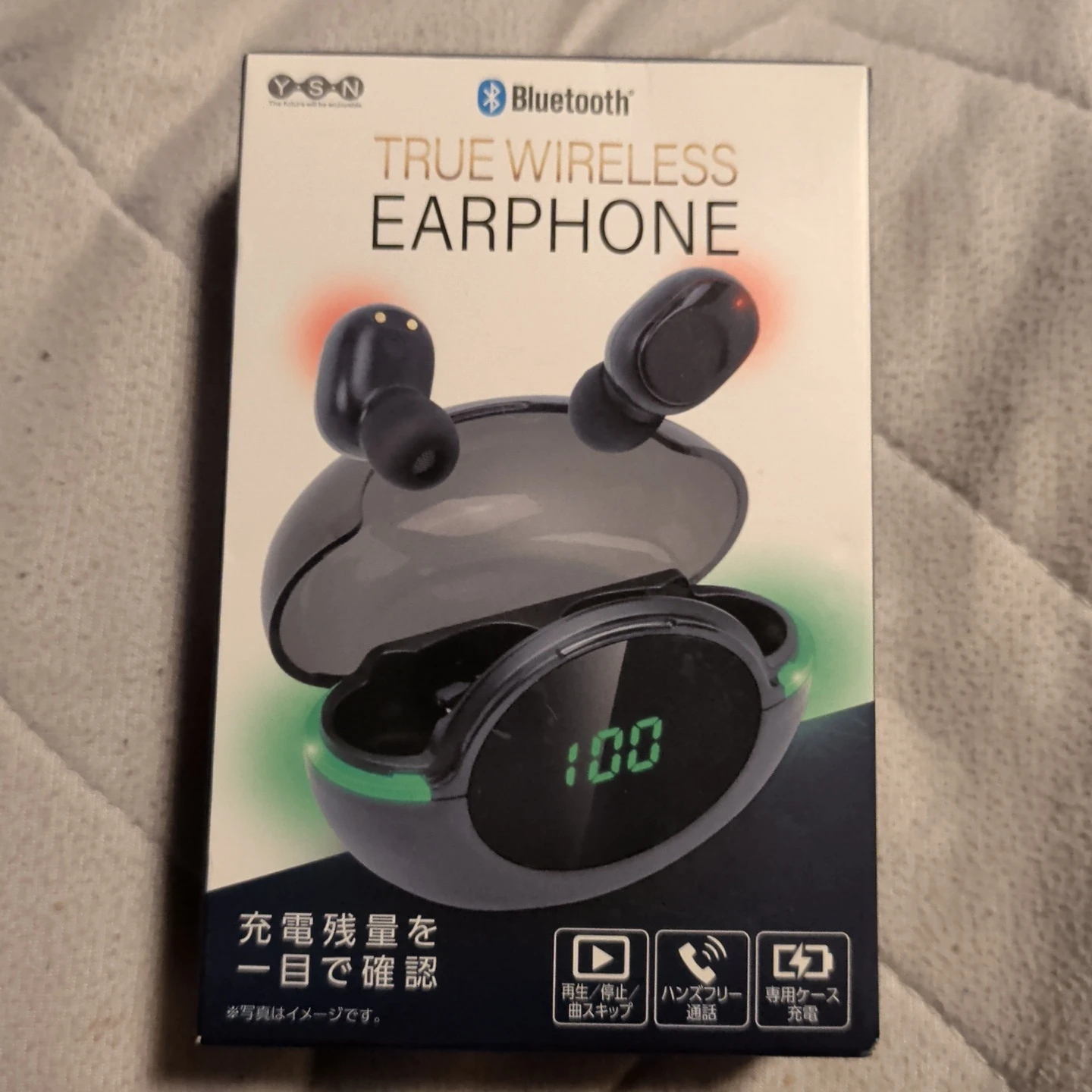 ワイヤレスイヤホン Y80 ホワイト Bluetoothの写真2枚目