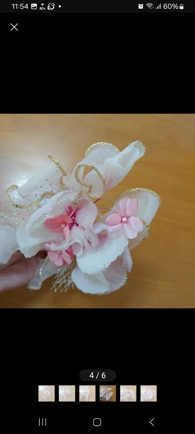 コサージュ ピンク×ホワイト パール風の写真4枚目