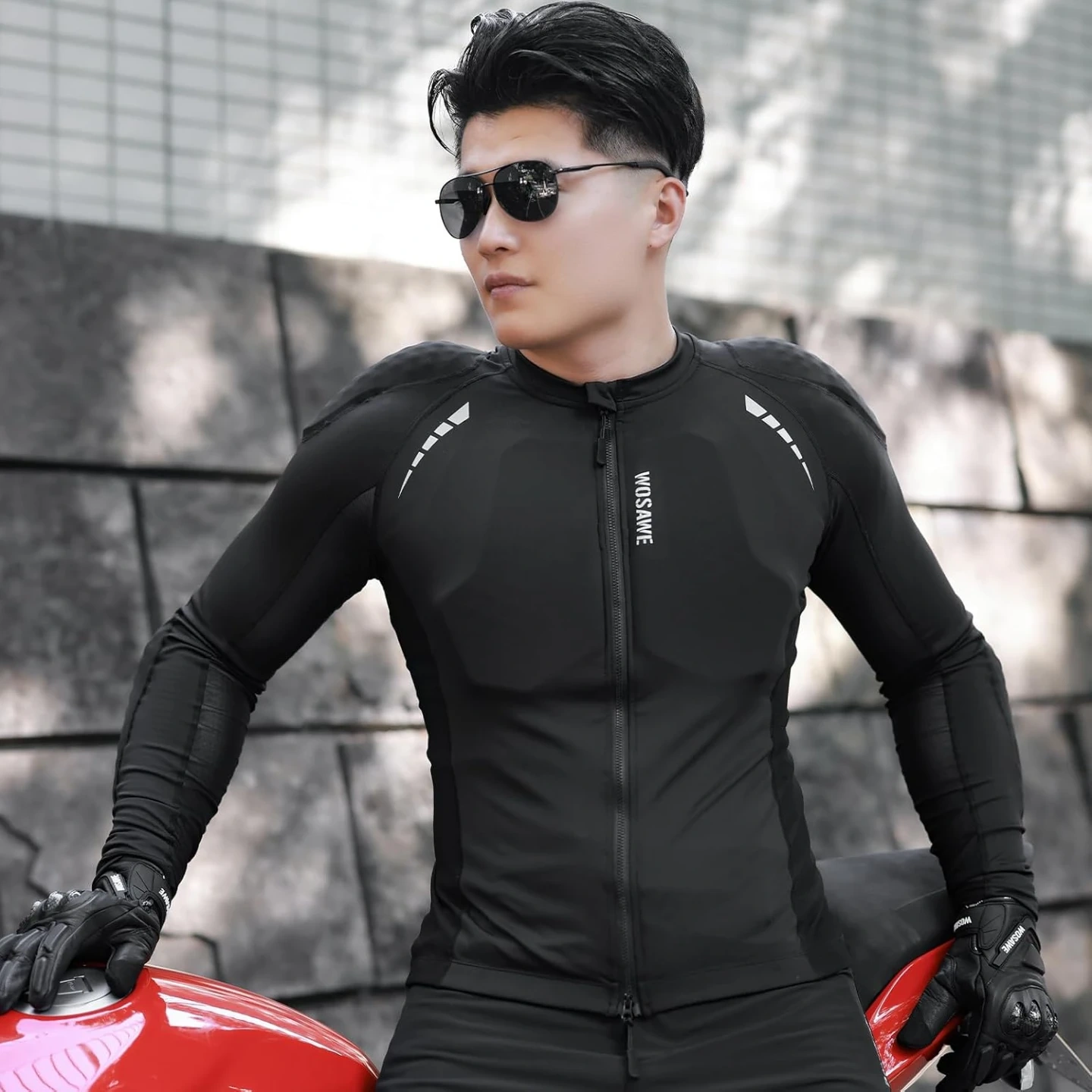 新品未使用 WOSAWE バイク用プロテクタージャケット インナー Lサイズの写真2枚目