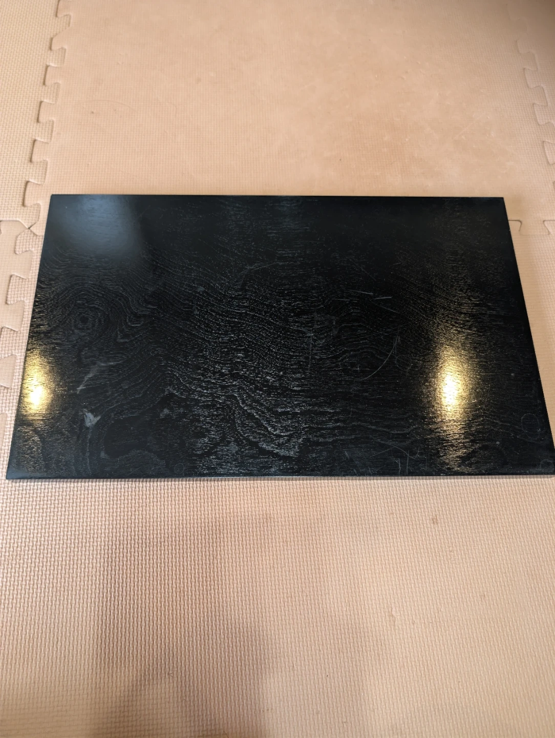 花台 敷板 黒塗り 木目(30×48×2cm)花器・盆栽用