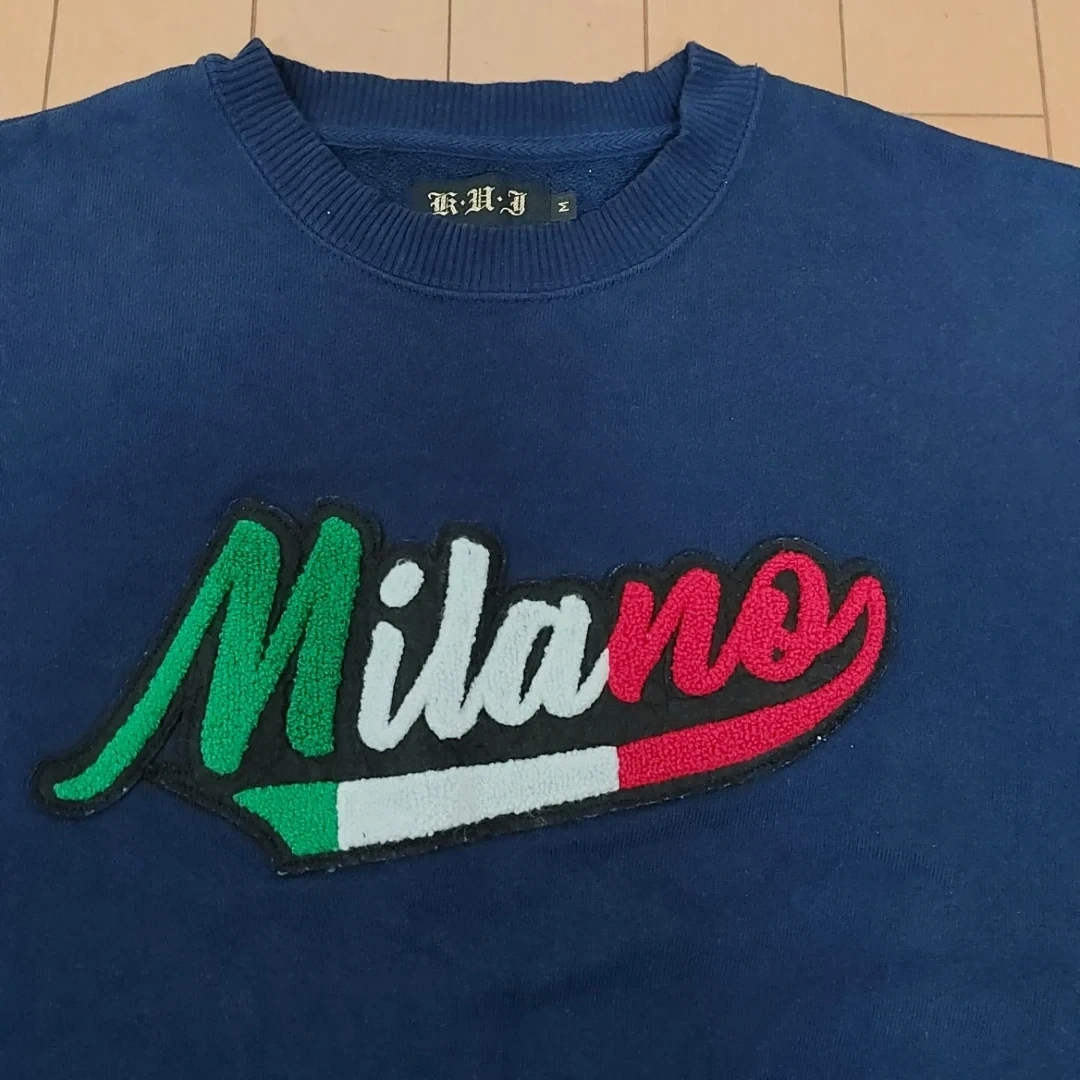 ディーエイチエムジェイ Milano スウェット 紺 Mの写真3枚目