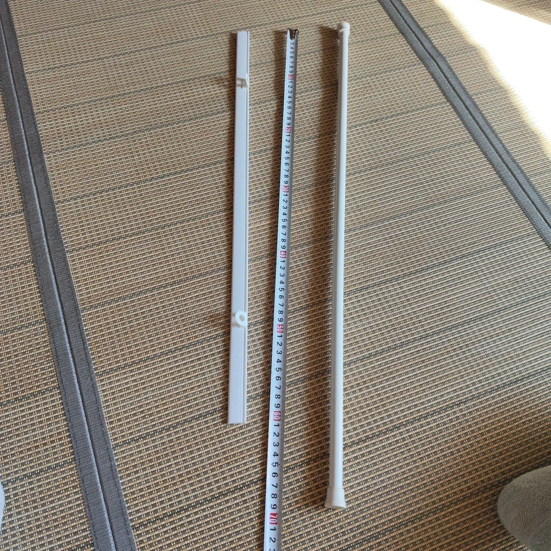 突っ張り棒 カーテンレール ホワイト