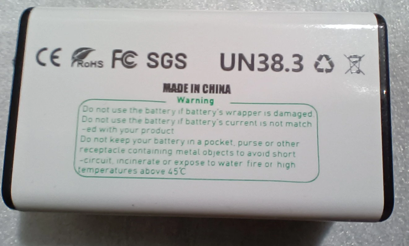 【新品】9V 充電式バッテリーの写真3枚目