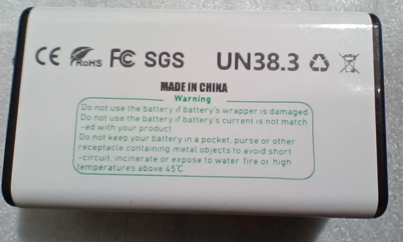 【新品】9V 充電式バッテリーの写真3枚目