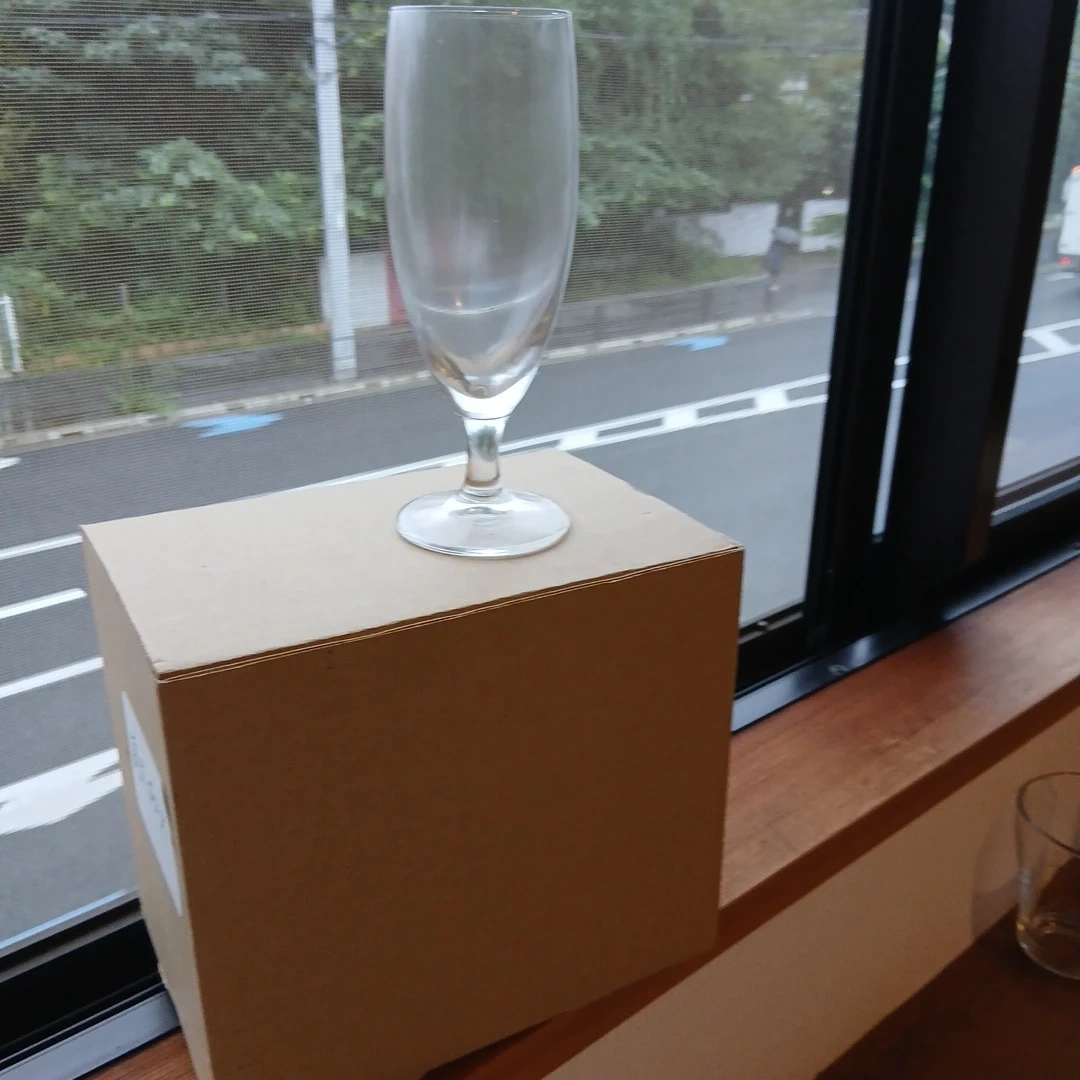 シンプル ガラスグラス 脚付き箱1ケース6入りの写真3枚目