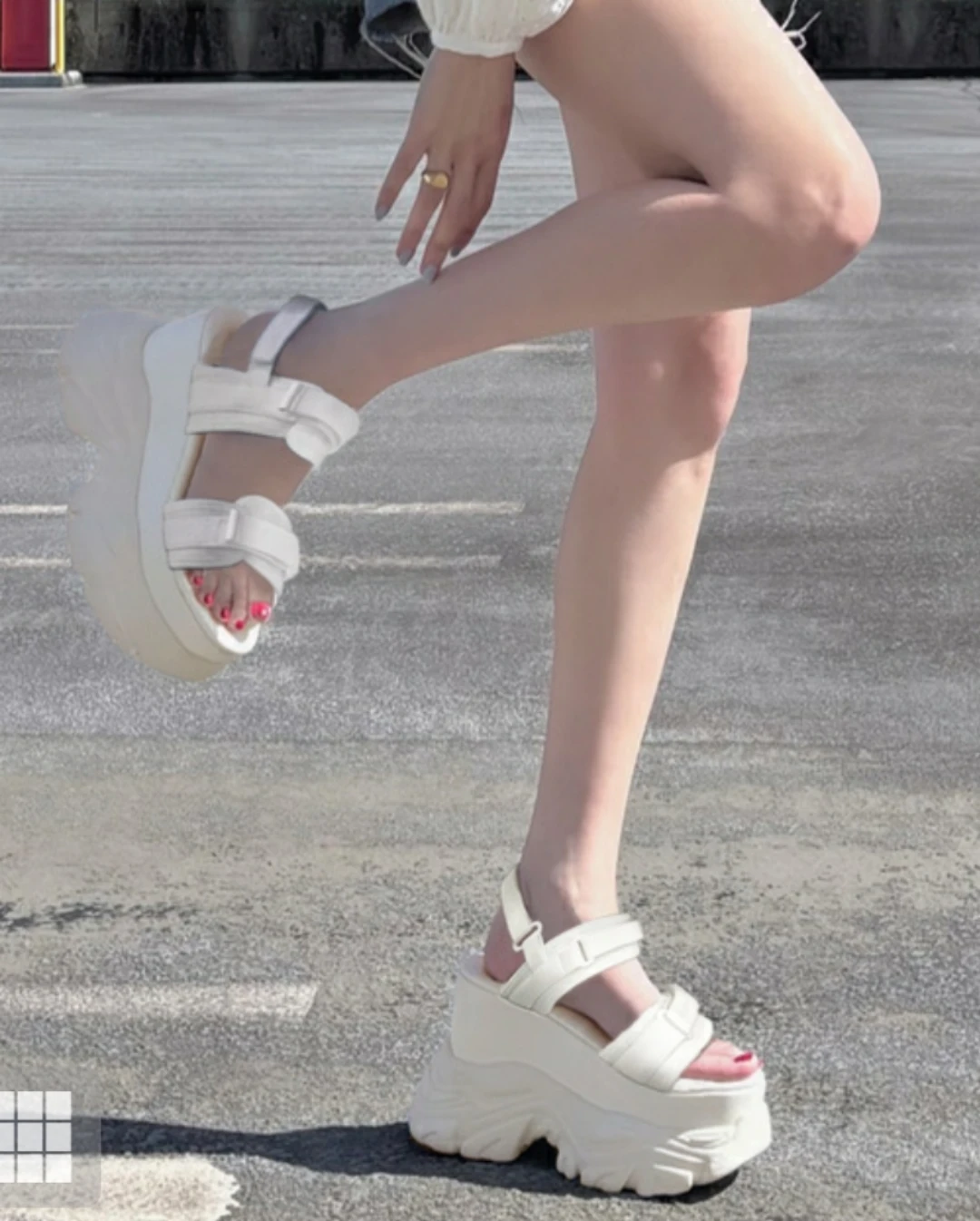 GRL 厚底スポーツサンダル ホワイト 23.0cmの写真4枚目