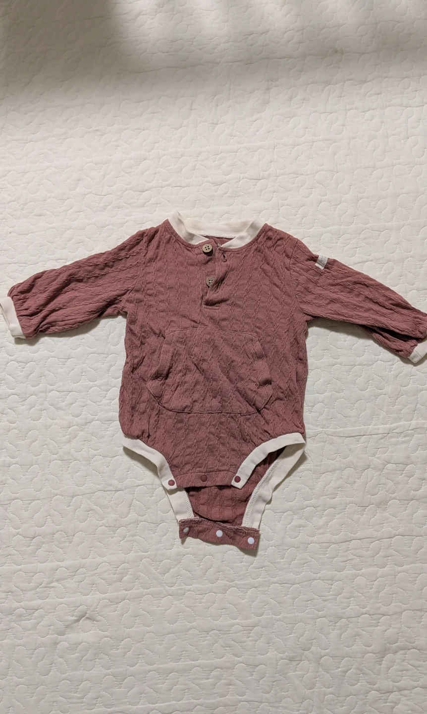 長袖ロンパース 80cm オーガニックコットン