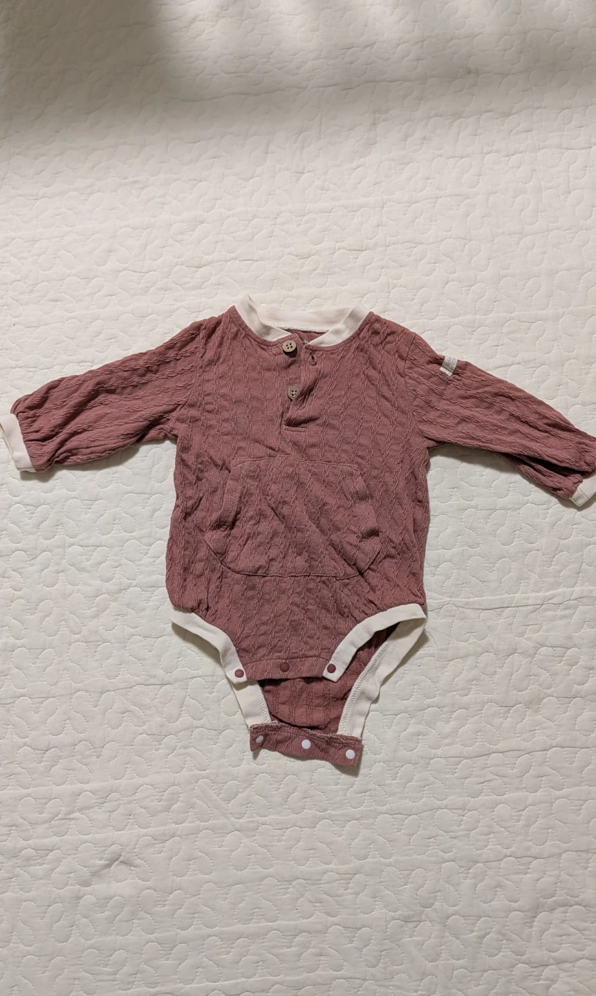 長袖ロンパース 80cm オーガニックコットン