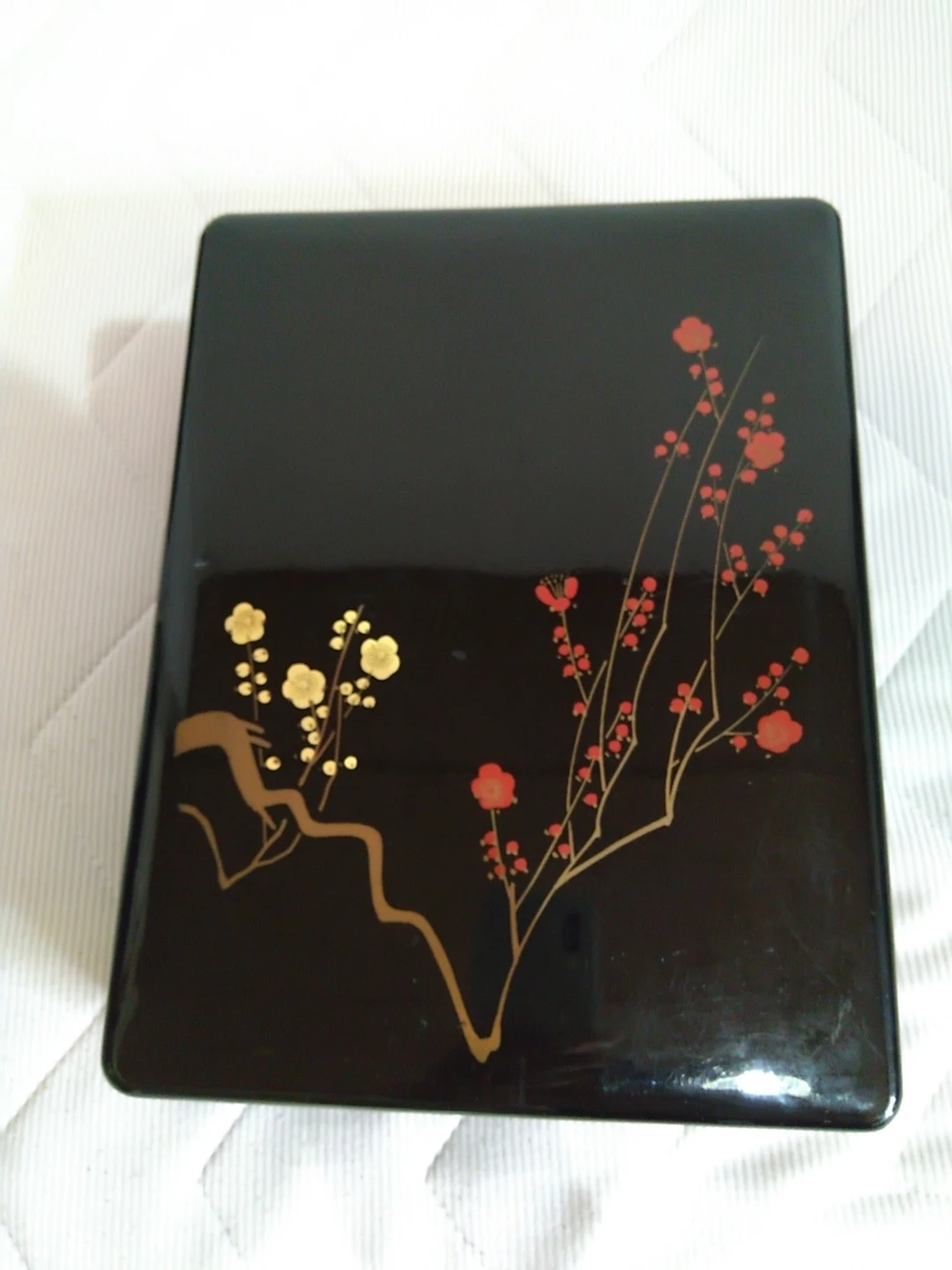 漆器 硯箱 梅模様 文箱