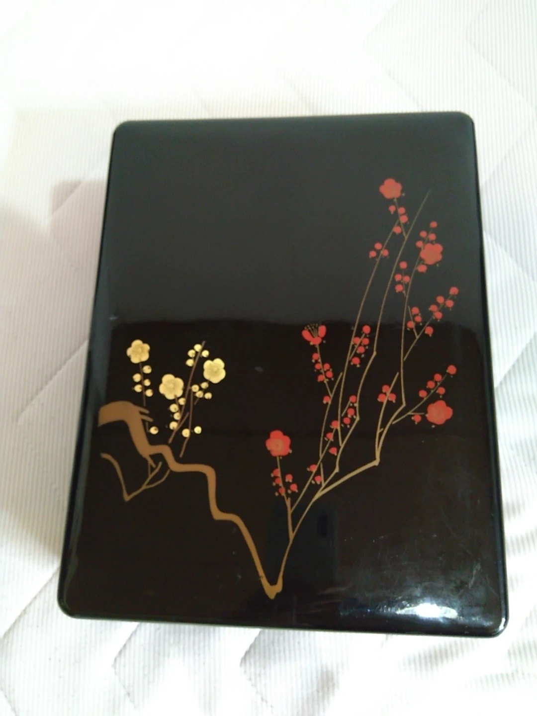 漆器 硯箱 梅模様 文箱