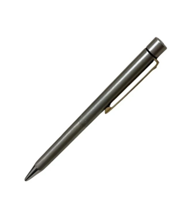 シェーファーボールペン メタリックグレー ゴールドクリップ