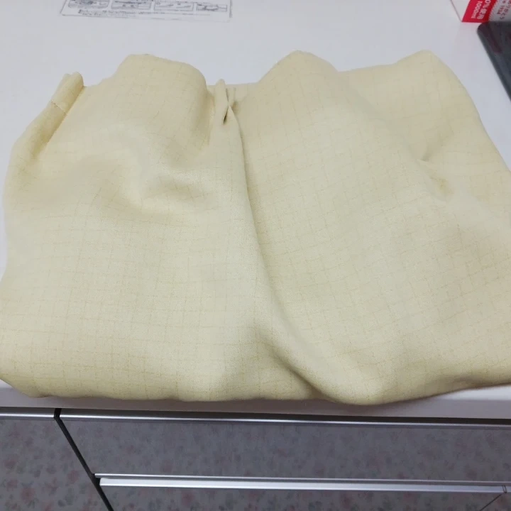 チェック柄イエロー カーテン