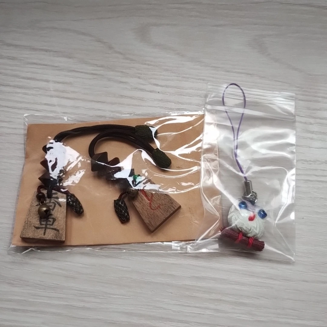 フクロウ　将棋駒ストラップ