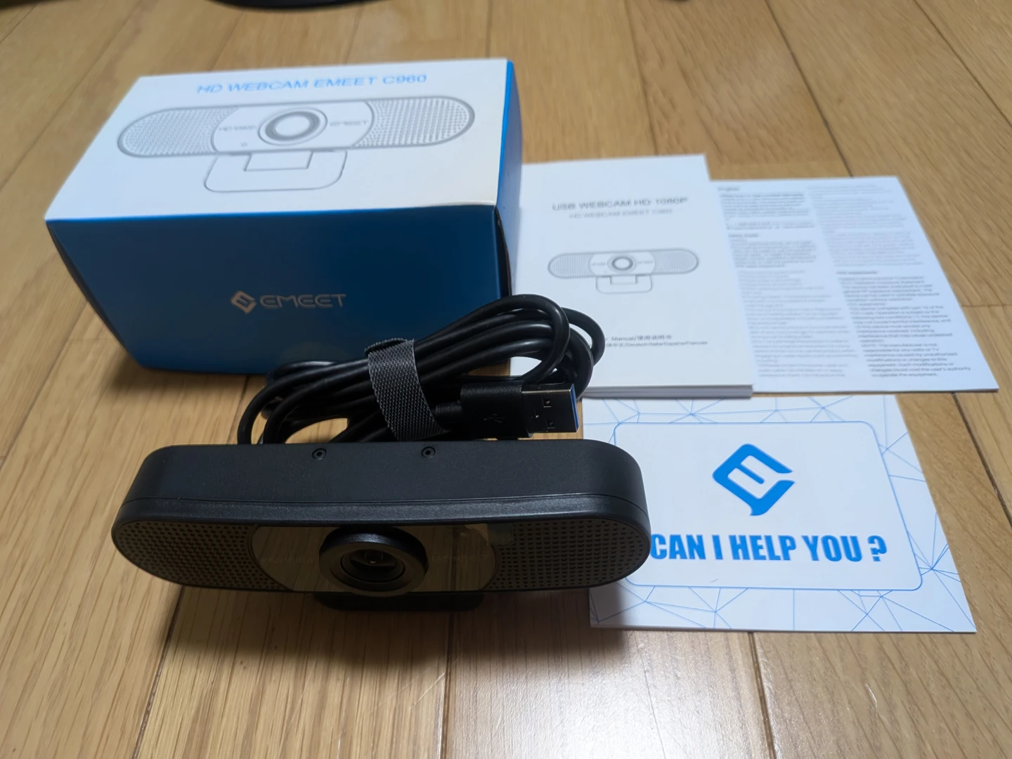 【未使用】EMEET C960 Webカメラ 1080P フルHD USB接続 箱・説明書付