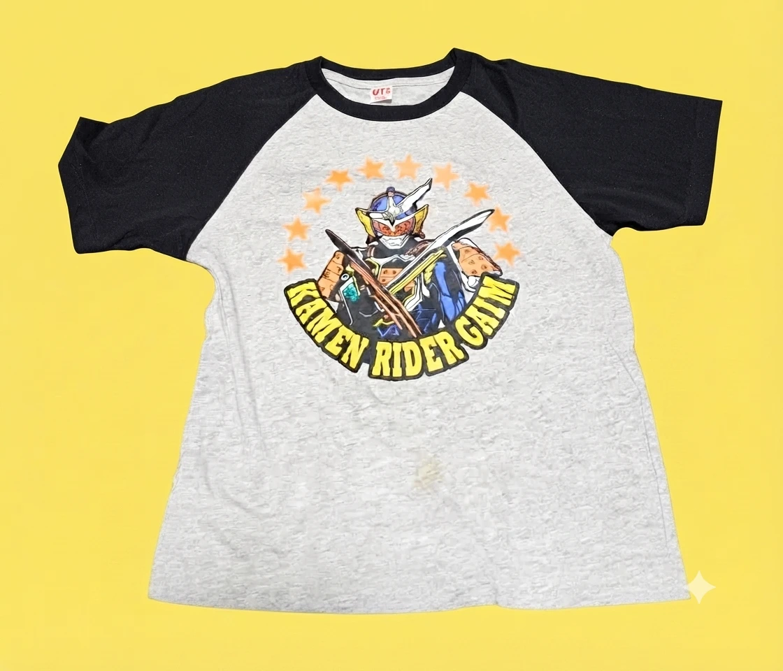 仮面ライダー鎧武 グリーンTシャツとオマケのTシャツセット キッズ　130cmの写真6枚目