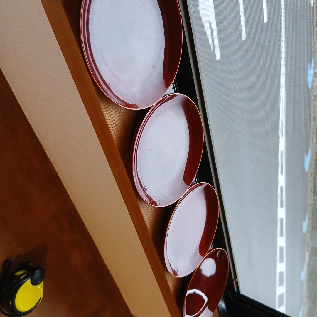 溜塗り 銘々皿 4枚セット 和食器