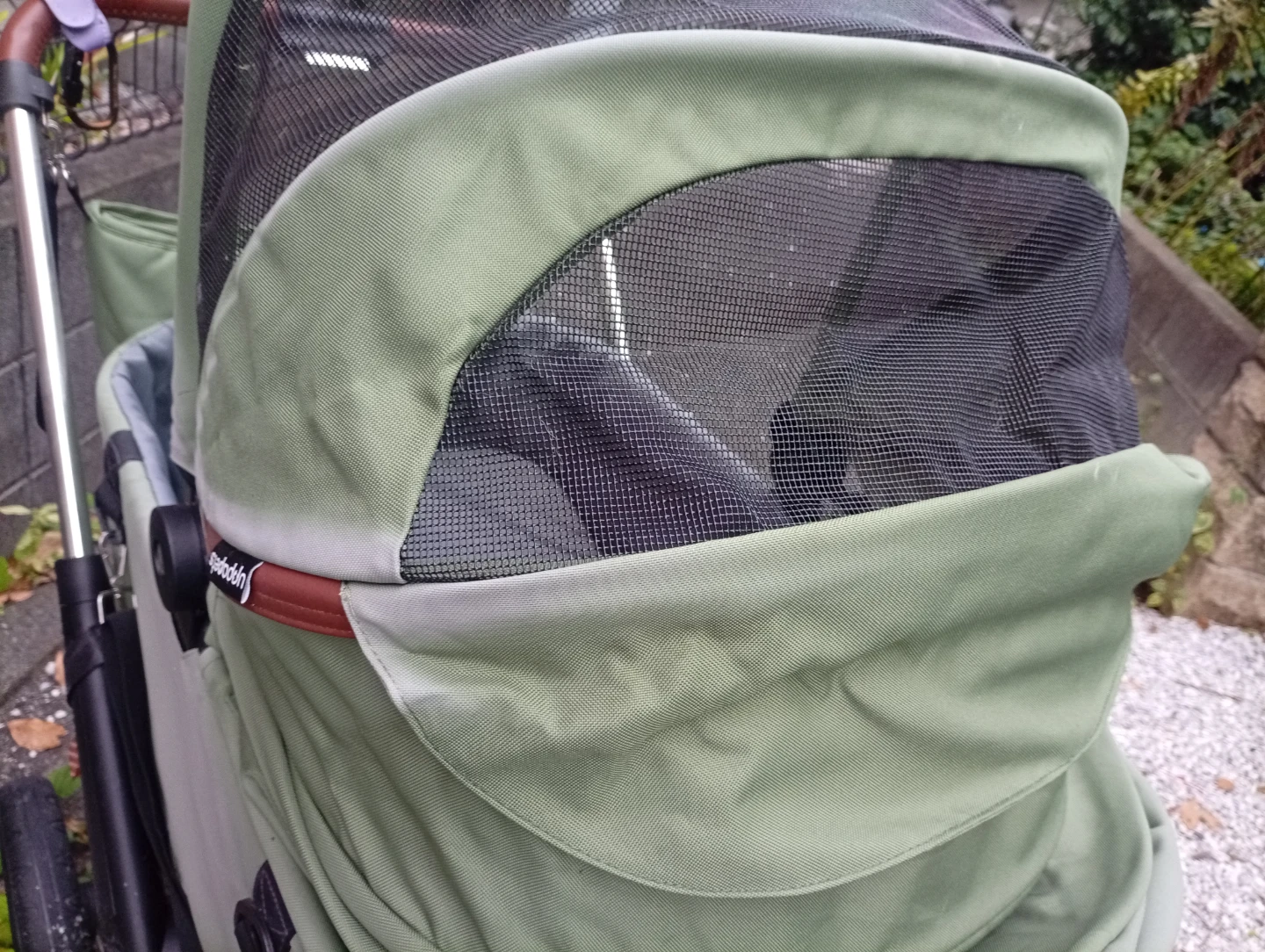 大型分離型ペット用バギー グリーンの写真4枚目