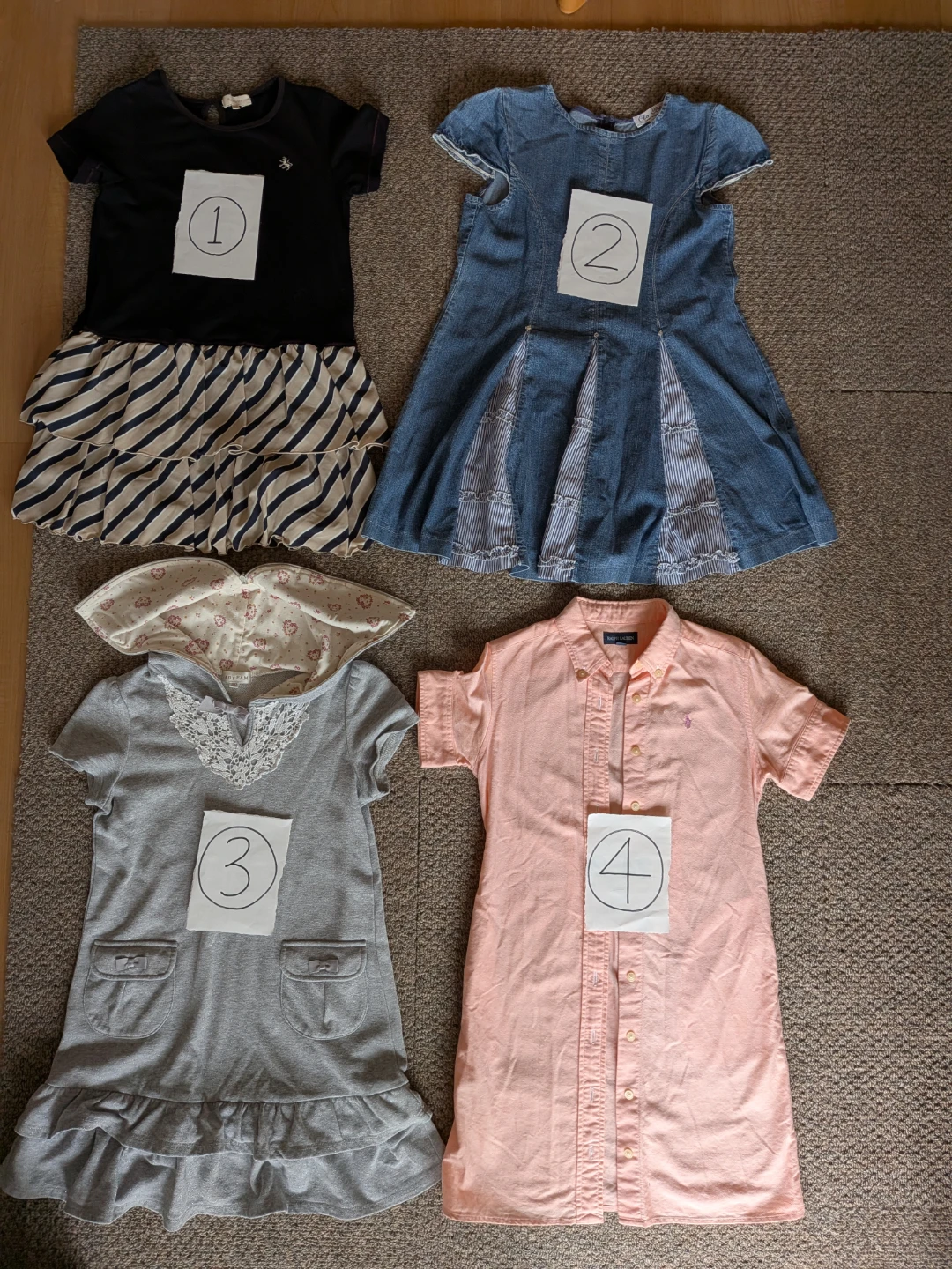 【女児130cmワンピース 4点セット】 まとめ売りの写真5枚目