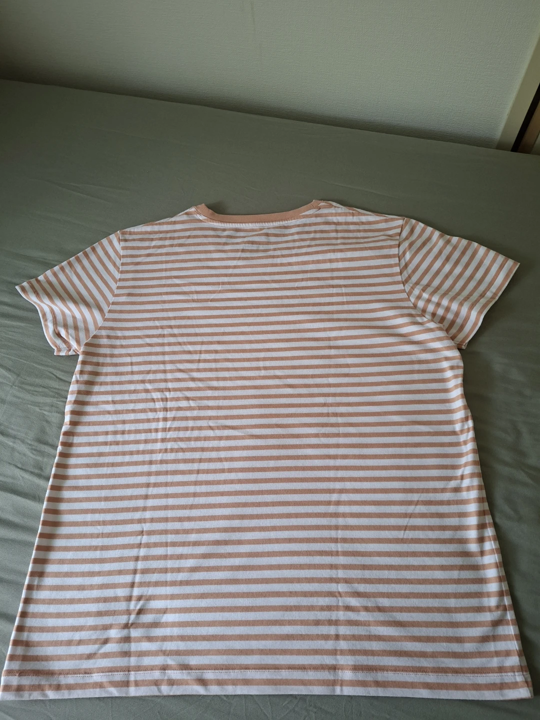 無印良品 ボーダーTシャツ オレンジ Lサイズの写真3枚目