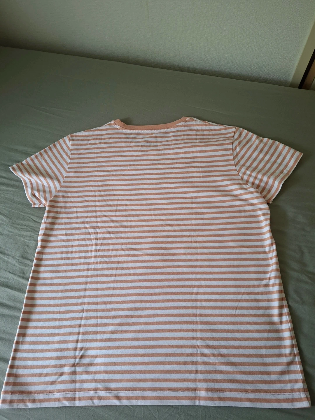 無印良品 ボーダーTシャツ オレンジ Lサイズの写真3枚目