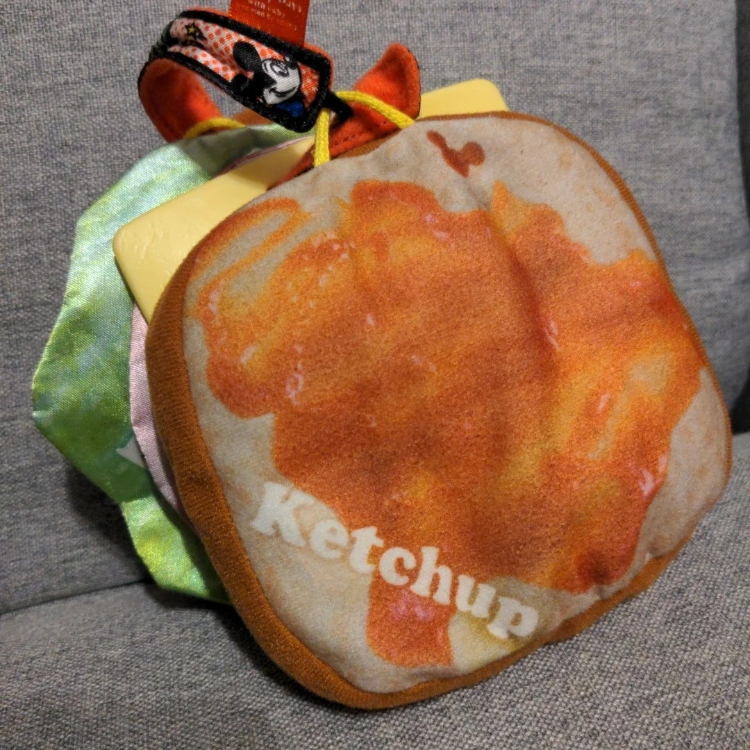 美品𖤐 ̖́-お出かけミッキー サンドイッチベビーカー取り付け 布トイの写真3枚目