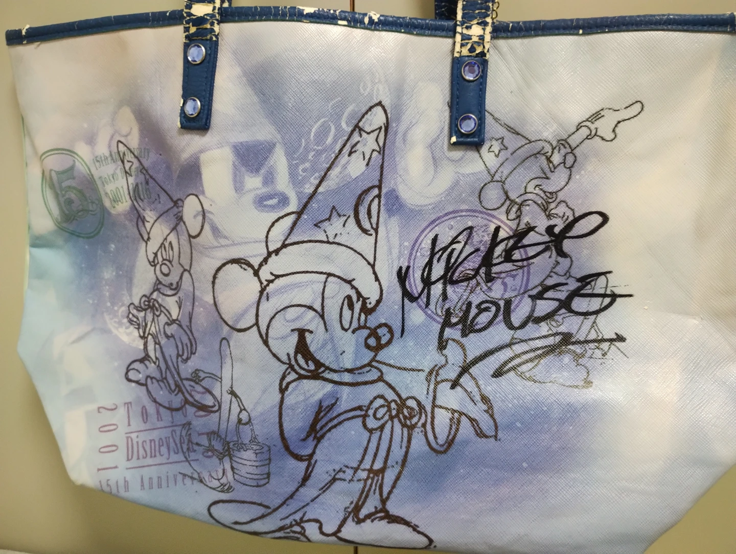少し難あり東京ディズニーシー 15周年 ミッキー トートバッグの写真3枚目