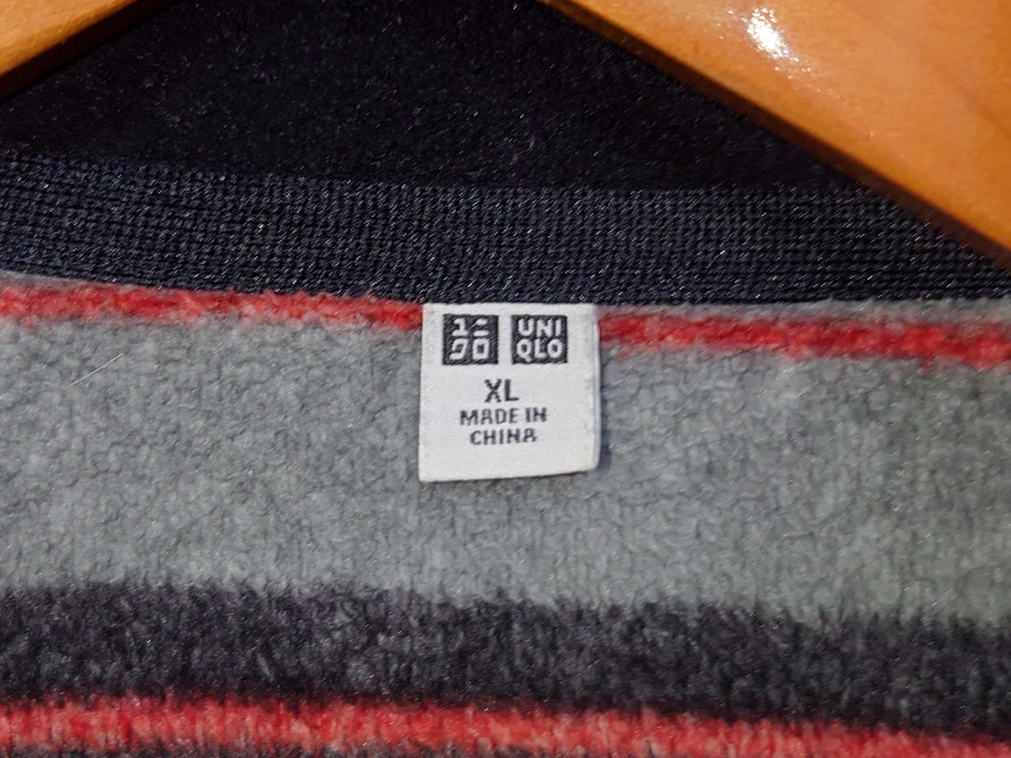 UNIQLO ユニクロ フリース フルジップジャケット ボーダー XLの写真5枚目