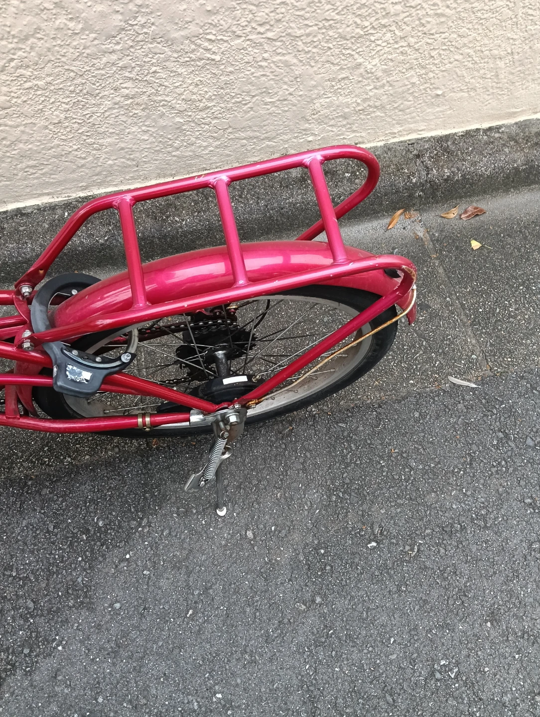 折りたたみ自転車 赤の写真3枚目