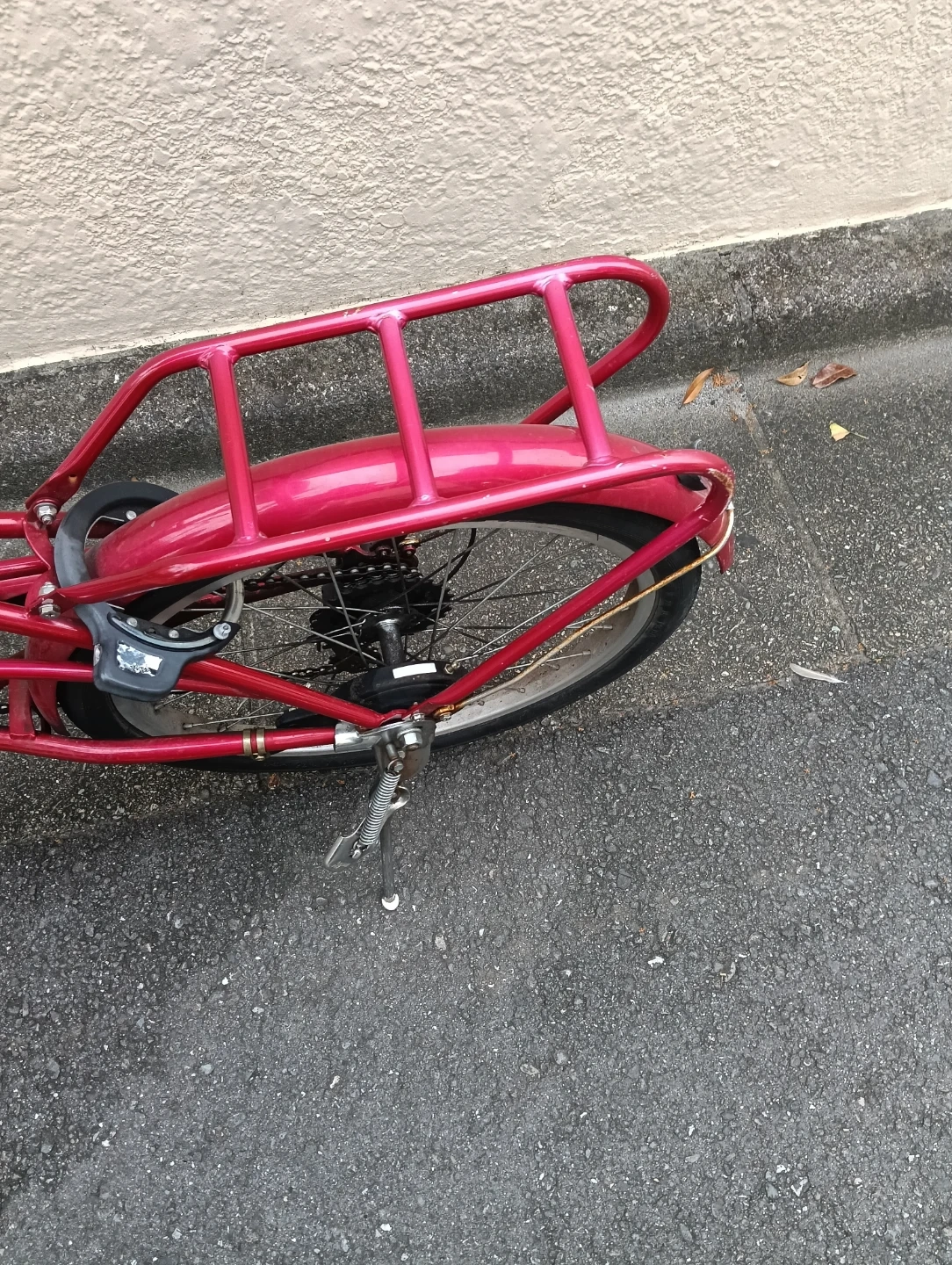 折りたたみ自転車 赤の写真3枚目