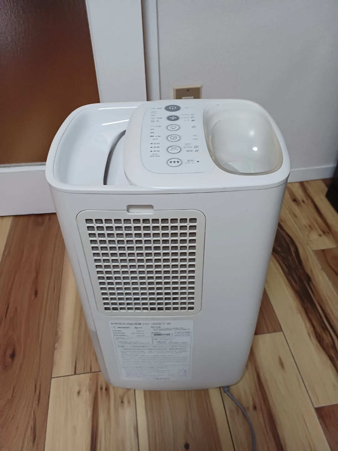 【完動品】シャープ・プラズマクラスター 加湿機 HV-J55E7-Wの写真6枚目