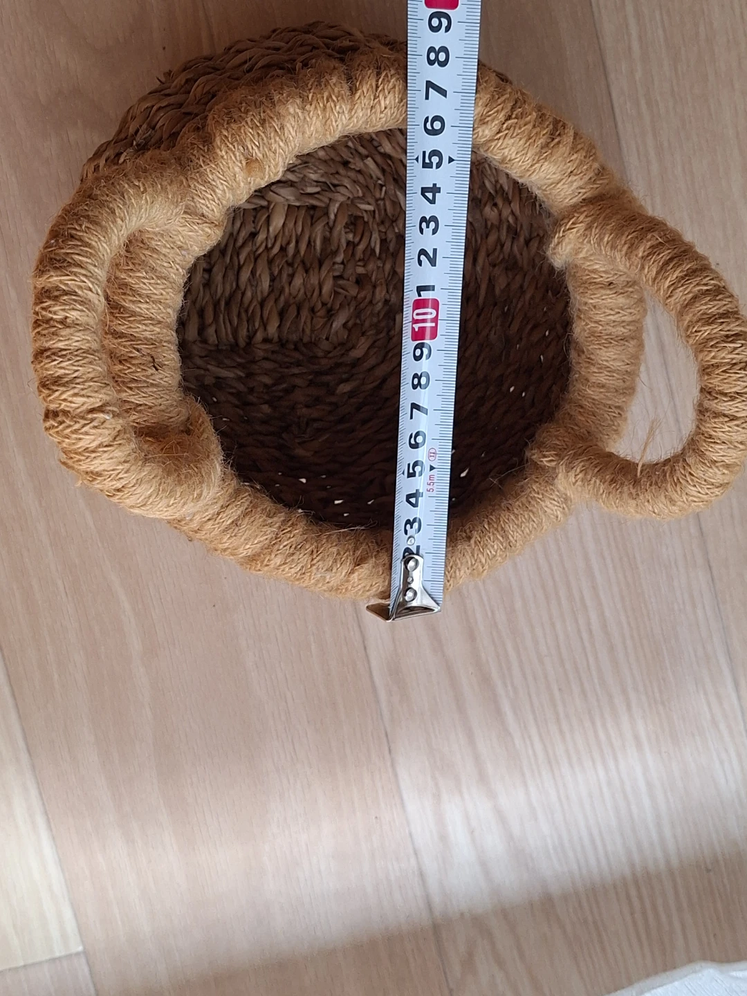 無印良品　ラタン素材 バスケット 手提げ付きの写真4枚目